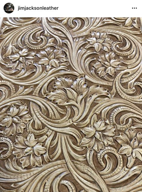 Tooled Leather Floral Pattern, Wallpaper Tools, Tooling Patterns, Leather Tooling Patterns, Leather Craft Patterns, Leather Craft Projects, Leather Floral, Leather Stamps, Leather Carving