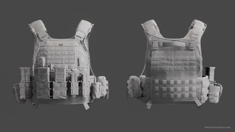 ArtStation - Tactical Vest, Maxlm Tactical Vest Setup, Plate Carrier Setup, Armor Vest, Military Vest, 3d Ideas, Substance Painter, Plate Carrier, Tactical Vest, Zbrush