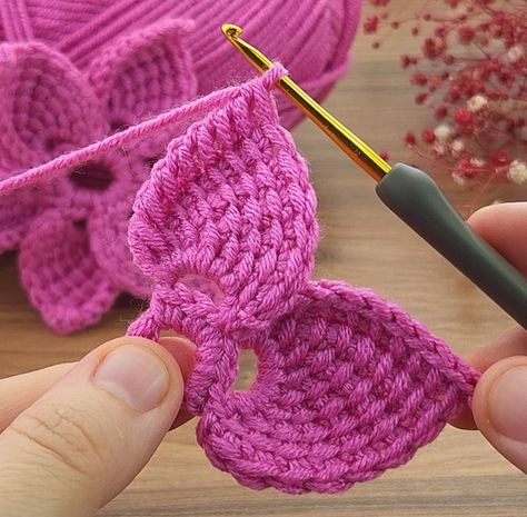 pink color wow this is so easy ,, very stylish tunisian crochet leaf pattern flower making #crochet #knitting | pink color wow this is so easy ,, very stylish tunisian crochet leaf pattern flower making #crochet #knitting | By Nurgül İle El Sanatları Crochet Leaf, Crochet Leaf Patterns, Beautiful Baby Blanket, Crochet Stitches For Blankets, Easy Crochet Blanket, Easy Crochet Stitches, Yarn Inspiration, Crochet Leaves, Crochet Things