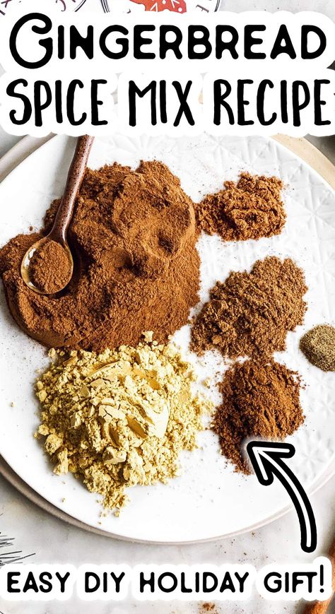 Make this homemade gingerbread spice mix for your friends and neighbors - they'll love the easy diy Christmas gift! | #diygift #diyfoodgift #christmas #christmaspresent #spicemix #gingerbread Gingerbread Spice Recipe, Gingerbread Granola, Anise Cookies, Gingerbread Spice, Homemade Gingerbread, Spice Blends Recipes, Spice Mix Recipes, Christmas Spices, Gingerbread Recipe