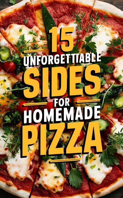 Elevate your pizza night with these mouthwatering side dishes! 🍕🥗🍟 #pizza #sidedishes #yum Flatbread Side Dish, Pizza Accompaniments, Pizza Night Sides, Side Dishes That Go With Pizza, Salads With Pizza, Sides For Pizza Dinner, Side Dishes For Pizza Party, Pizza Night Salad, Sides With Pizza