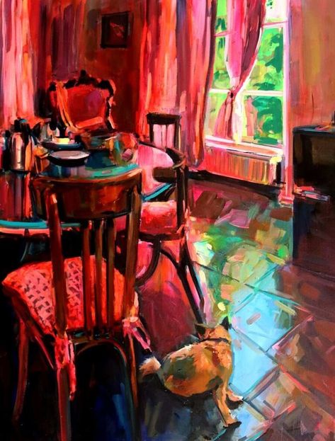 Ekaterina Popova: Painting a Sense of Home Ekaterina Popova, Oil Painting Process, Room Painting, Miami Art, French Countryside, Painting Process, Love Painting, Magazine Art, Funky Art