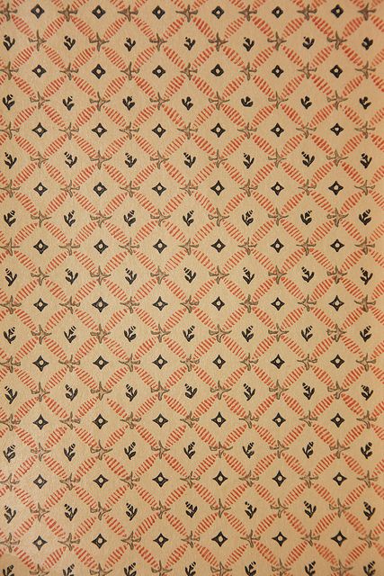 IMG_4627 by wallpaperaficionado, via Flickr Vintage Textiles Patterns, Gaun Abad Pertengahan, Block Print Wallpaper, End Papers, Art Deco 1920s, Textile Pattern Design, Pola Sulam, Antique Fabrics, Vintage Textiles