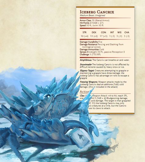 https://www.patreon.com/RavnicaCardsConverted More MTG to DD conversions here at https://ravnicacardsconverted.tumblr.com/ Join the Ravnica Cards discord here https://discord.gg/PydYEEY Special Thanks: Matt Smith / Castreek / Jakob Ice Spells Dnd, Dnd Winter Creatures, Dnd Arctic Monsters, Dnd Monster Stats, Monster Hunter Dnd Stats, Ice Monster, Dnd Stats, Mythical Monsters, Dungeons And Dragons 5e