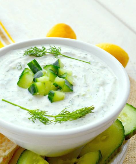 Tzatziki Sauce Recipe Tzatziki Sauce Recipe, Vegan Tzatziki, Baby Meals, Homemade Tzatziki Sauce, Tzatziki Recipes, Homemade Tzatziki, Healthy Dips, Vegan Sauces, Tzatziki Sauce