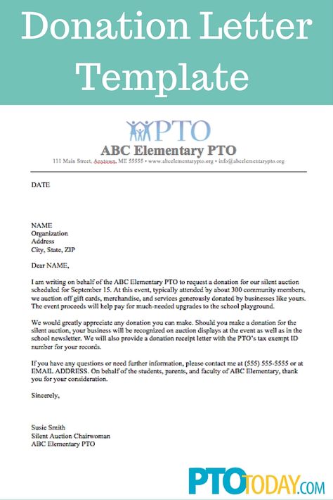 Use this template to send out requests for donations to support your group!   #pto #pta #fundraising Donation Letter Template, Donation Request Letters, Fundraising Letter, Donation Letter, Pta Fundraising, Support Letter, Donation Request, Fundraising Tips, Grant Writing