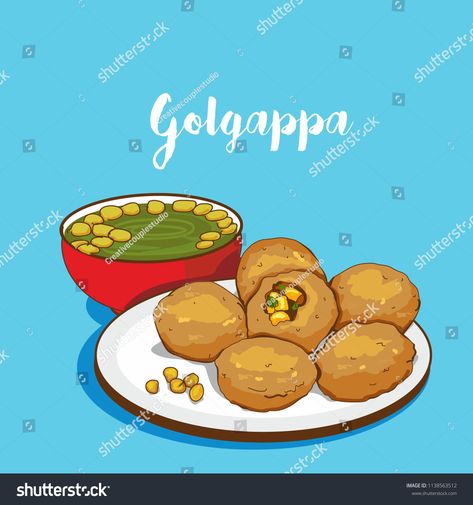 indian Street food vector. golgappaStreet#indian#food#golgappa Street Food Design, Food Quotes Funny, Food Art Painting, Photo Cake Topper, Recipe Book Templates, Food Vector, Food Doodles, Food Wall Art, Pani Puri