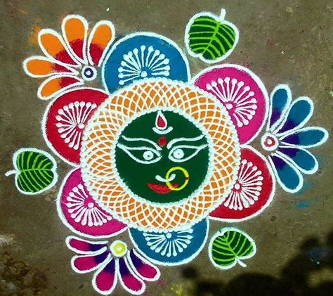 Rangoli Designs For Navratri, Traditional Rangoli Design, Indian Rangoli Designs, Traditional Rangoli, Latest Rangoli, Rangoli Designs Latest, Simple Rangoli Designs Images, Rangoli Ideas, Special Rangoli