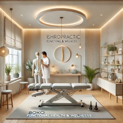 Cool Doctors Office, Zen Medical Office, Modern Chiropractic Office Design, Consultation Room Interior Design, Health Clinic Interior Design, Modern Medical Office Design, Doctor Office Waiting Room, Clinic Decoration, Chiro Office