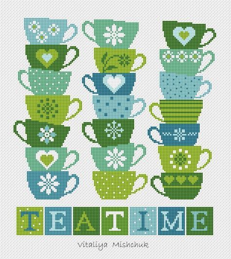 Tea Cup Cross Stitch, Cups For Kitchen, Funny Cross Stitch Patterns, Cross Stitch Kitchen, Winter Cross Stitch, Stitch Gift, Cross Stitch Love, Cross Stitch Funny, Cross Stitch Samplers