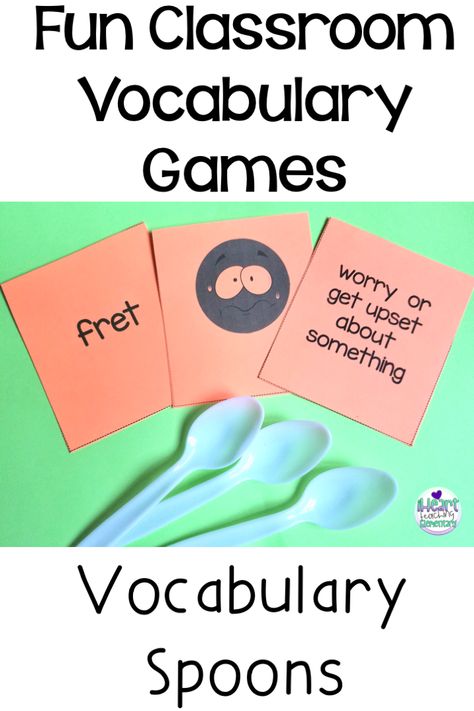 Games are a great way to help with vocabulary development. Here are three classroom vocabulary games you can use with any word list.    #classroomvocabularygames  #vocabularygames  #iheartteachingelementary Mandala Tattoo Simple, Vocabulary Activities Elementary, Multisyllabic Words Activities, Vocabulary Games For Kids, Classroom Vocabulary, Prep Classroom, Vocabulary Ideas, Tattoo Sternum, Vocabulary Strategies