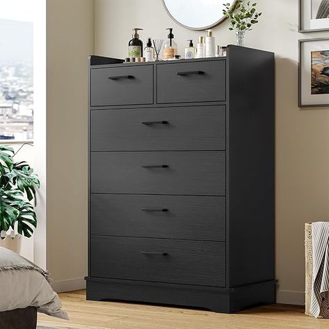 Hasuit Black 6 Drawer Dresser, Wooden Storage Chest of 6 Drawers, Vertical Large Capacity Clothing Storage Organizer, Tall Dressers for Bedroom, Hallway, Entryway

#homedesign #homedecor #housedesign #housedecor #room #roomdecor #roomdesign #interior #design #home #house #furniture #decor #bedroom #kitchen #livingroom Tall Dressers, Dressers For Bedroom, Dresser In Living Room, Bedroom Storage Cabinets, Modern Chests, Modern Chest Of Drawers, Classic Desk, Tall Dresser, Beautiful Cabinet