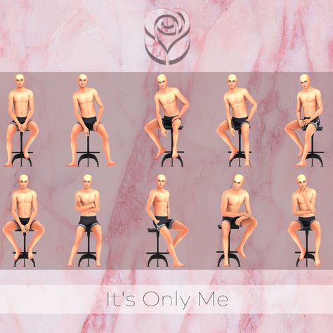 [ROSELIPA] It's Only Me | ROSELIPA na Patreonie Single Poses, Only Me, Sitting Poses, Sims 4 Game, Sims 4 Cc Finds, Ts4 Cc, Male Poses, Body Poses, The Sims4