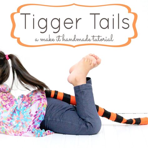 A blog about serging, overlocking, sewing, and other handmade crafts for house and home. Tiger Costume Diy, Tigger Tails, Tigger Costume, Bee Games, Tiger Birthday Party, Tiger Costume, Tiger Tail, Stitch Witchery, Pretty Pumpkins