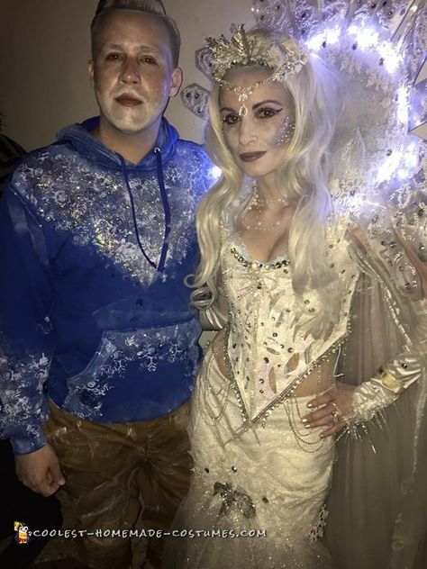 I worked on both Halloween costume for about 6 months. I usually have an idea of what I want but somehow end up changing it as I go. Ice Queen Top: I used Kelly Kapowski Costume, Jack Frost Costume, Mystique Costume, Ice Makeup, Cool Couple Halloween Costumes, Chewbacca Costume, Homemade Snow, Snow Party, Halloween Idea