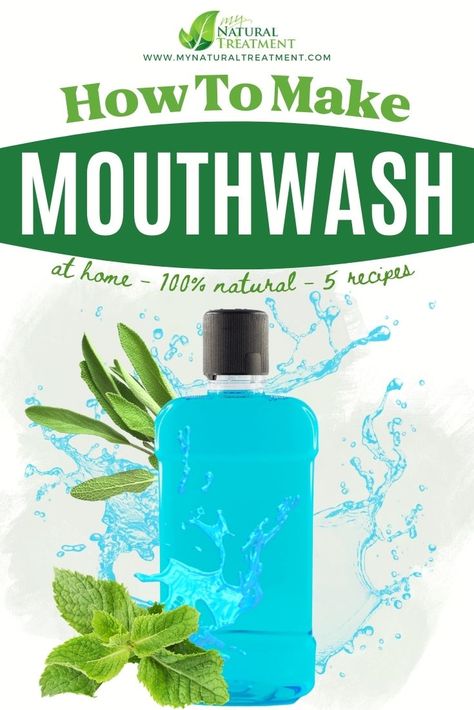 How to Make Mouthwash at Home – 100% Natural #naturalmouthwash #mouthwashrecipe #howtomakemouthwash Natural Mouthwash Recipes, How To Make Mouthwash, Aloe Vera Mouthwash Diy, Diy Mouthwash Recipes, Homemade Bath Oil, Non Toxic Mouthwash, Herbal Mouthwash, Organic Mouthwash, All Natural Mouthwash