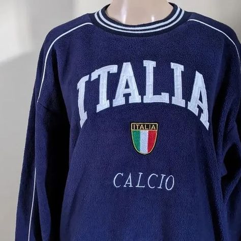 Vintage Italia Calcio embroidered fleece navy crewneck sweater Instagram Italy, Navy Crewneck, The Model, Crewneck Sweater, Crew Neck Sweater, Sweater Sizes, Crew Neck, Italy, Navy