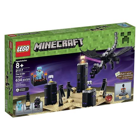 Minecraft Lego Sets, The Ender Dragon, Minecraft Bedroom Decor, Lego Hacks, Minecraft Bday, Minecraft Lego, Minecraft Ender Dragon, Instructions Lego, Minecraft Toys