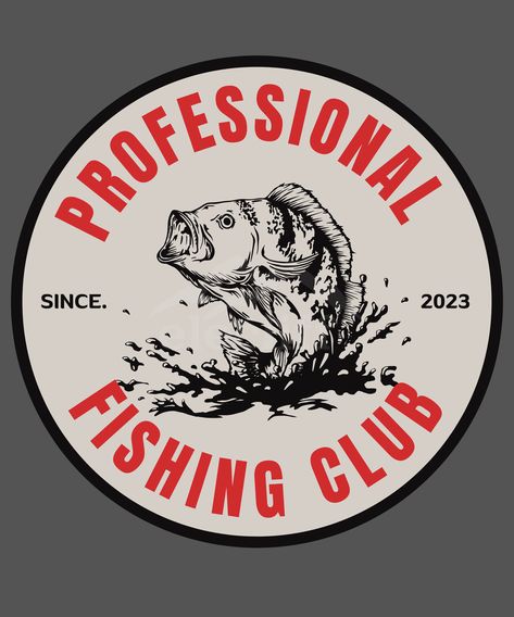 professional fishing club,fishing club 2023,summer fishing Classic T-Shirt Fishing Club Logo, Summer Fishing, Fish Logo, Club Logo, Time To Go, Fish Design, Big Fish, How To Look Better, Classic T Shirts