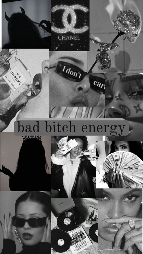 Bad Bitch Energy 💅🏽💋🖤💄 #badbitchenergy #girlboss #bad #blackandwhite #90‘s Manifesting Aesthetic, Cool Captions, Alter Ego, Girly Things, Cute Pictures, Letting Go, Energy