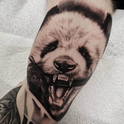 Panda Tattoo Men, Pikachu Tattoo Design, Panda Tattoo Ideas, Tattoos Panda, Chest Tattoo Sketches, Panda Bear Tattoos, Animal Tattoos For Men, Pikachu Tattoo, Left Arm Tattoos