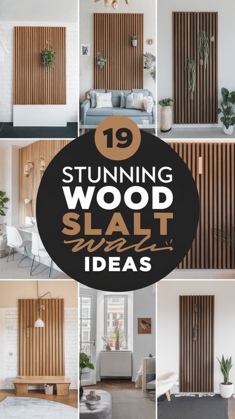 Explore 19 creative wood slat wall designs that enhance your home’s aesthetic! From cozy rustic styles to bold architectural statements, these ideas are perfect for adding charm and character. Visit our site for tips on making these ideas your own! Fireplace With Slat Wall, Partial Slat Wall, Wood Slat Wall Entryway, Horizontal Slat Wall, Slat Panel Wall, Vertical Slat Wall, Vertical Wood Slat Wall, Slat Wall Design, Wood Slat Accent Wall