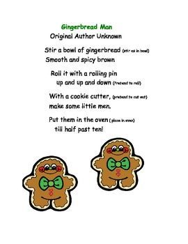 Prek Gingerbread, Gingerbread Man Preschool, Preschool Gingerbread, December Preschool, Gingerbread Friends, Gingerbread Unit, Gingerbread Man Activities, Gingerbread Activities, Christmas Poem