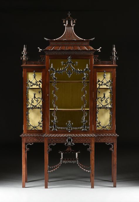 Lot - after THOMAS CHIPPENDALE (1718-1779) A CHINESE CHIPPENDALE MAHOGANY "CHINA CASE," ENGLISH, 1870s-1900s Thomas Chippendale, Discover Credit Card, Chinese Chippendale, Door Casing, Ups Store, Cabinet Makers, Personal Checks, Online Auctions, Chinoiserie