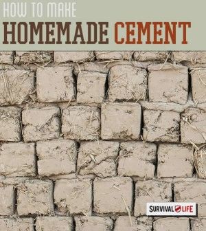 Homemade Cement, Shtf Survival, Primitive Survival, Survival Shelter, Survival Techniques, Homestead Survival, Survival Life, Emergency Prepping, Survival Food