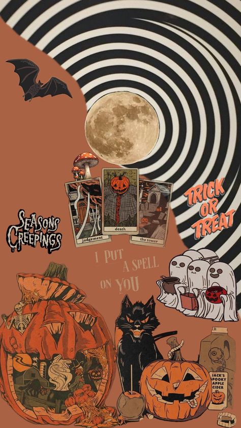 #halloween #spooky #trickortreat #wallpaper #ghost #pumpkin Halloween Wallpaper Backgrounds, Artistic Wallpaper, Ghost Pumpkin, Halloween Spooky, Halloween Wallpaper, Screen Wallpaper, Fall Vibes, Apple Cider, Lock Screen Wallpaper