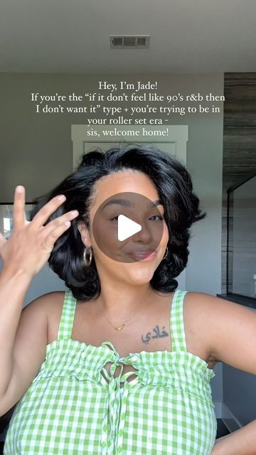 Jade Kendle-Godbolt | Beauty & Mom Influencer on Instagram: "No shade to the silk press girlies, I think Roller Sets are making a comeback 👀😉😍 

Type “ROLLER SET” and I’ll DM you the link to my roller set hair tutorial! 

#hair #rollerset #rollerwrap #90shair #90shairstyle #healthyhair #naturalhair" Rollerset Hairstyles, Rollerset Hairstyles For Black Women, Roller Set Hairstyles For Black Women, Roller Set Hair, Roller Set On Natural Hair, Jade Kendle, Set Hairstyles, Roller Set Natural Hair, Roller Set Hairstyles