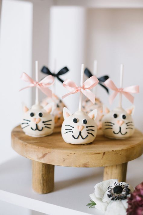 You’ve Gotta be Kitten Me! Kitty Cat Party for National Cat Day! – Beijos Events Cat Party Desserts, Cat Cake Pops Ideas, Cat Themed Bday Party, One Cool Cat Birthday, Kitty Cat Cake Pops, Second Birthday Cat Theme, Cat Themed Baked Goods, Kitten Tea Party, Cat 2nd Birthday Party