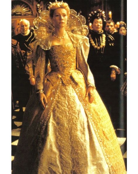 Gwyneth Paltrow en robe Renaissance dans Shakespeare in love Sandy Powell, Shakespeare In Love, Angel Gowns, Golden Dress, Lily James, Costume Drama, Most Beautiful Dresses, Movie Costumes, Historical Costume