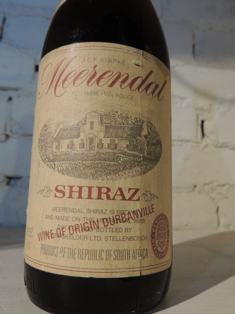 Meerendal RSA Shiraz 1980 Shiraz Wine, Shiraz, Wine And Spirits, The Republic, Red Wine, Wine Bottle, Wine, Drinks, Quick Saves