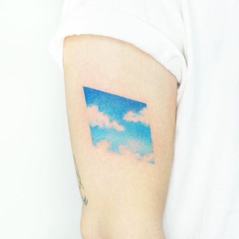 Blue Sky Tattoo, Scenery Tattoo, Sky Tattoo, Sky Tattoos, Paris Tattoo, Belly Tattoos, Ribcage Tattoo, Related Tattoos, Like A Tattoo