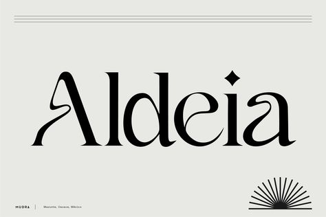 pacheco.design - ALDEIA - World Brand Design Society / Aldeia is the Portuguese name for village and brand that transmits balance and tranquility. Aldeia is part of the mudra.mx family. It is a holistic store and a sacred space that serves the collective with uplifting offerings based in Mazunte, Oaxaca, Mexico. Typographie Logo, Instagram Font, New Branding, Typographic Logo, Font Inspiration, Brand Fonts, Logo Fonts, Typography Inspiration, Typography Fonts