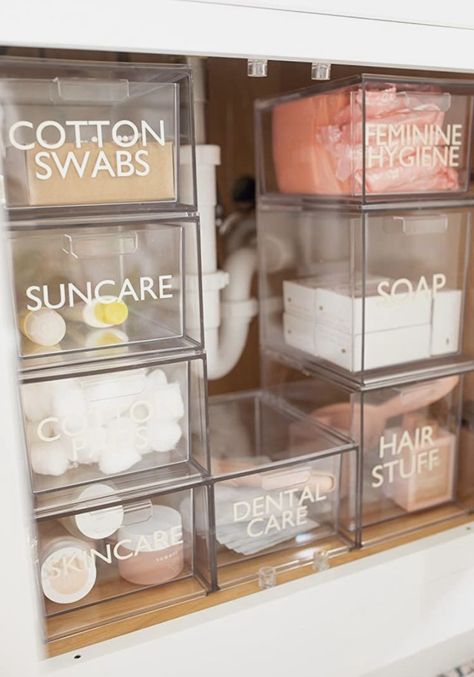 Under The Sink Organization, House Organisation, Under Sink Organization, Apartment Organization, Sink Organizer, Home Organisation, Home Organization Hacks, Storage Hacks, Ideas Bathroom