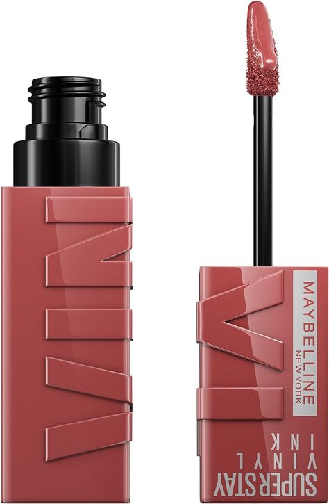 Maybelline Super Stay Vinyl Ink Longwear No-Budge Liquid Lipcolor, Highly Pigmented Color and Instant Shine, Peppy, Red Purple, 4.2ml, 1 Count Maybelline Super Stay Vinyl Ink, Bold Lip Color, Maybelline Super Stay, Bold Lips, Nude Lipstick, Pink Lipstick, Maybelline New York, Glossy Lips, Matte Liquid Lipstick