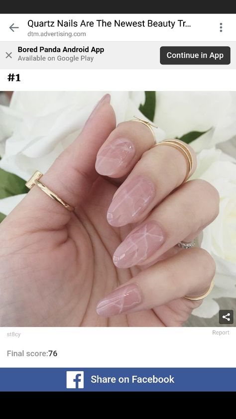 Rose Quartz Nails, Quartz Nails, Look Rose, Quartz Nail, Pink Nail, Dream Nails, Short Acrylic Nails, Perfect Nails, Cute Acrylic Nails