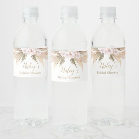 Bohemian Watercolor, Wedding Bottle Labels, Engagement Cookies, Wedding Favors Packaging, Water Bottle Labels Wedding, Wedding Water Bottles, Shower Water, Wedding Bottles, Water Bottle Label