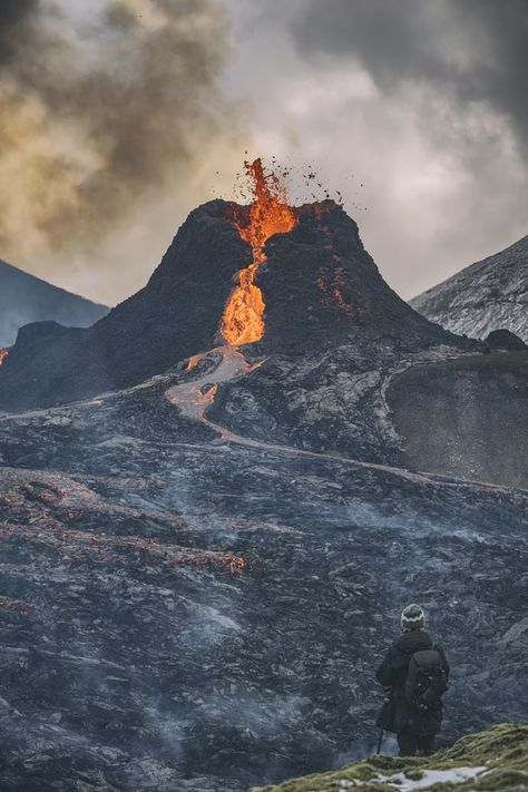 fire coming from mountain during daytime photo – Free Current events Image on Unsplash Volcano Pictures, Lightning Images, Air Balloon Rides, Wallpaper Free Download, Pompeii, Environment Concept Art, Volcano, Nature Photos, Geology