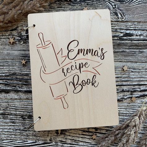 Recipe Book Covers Diy, Recipe Book Front Cover Design, Cooking Journal Cover, Cook Book Covers Ideas, My Recipe Book Cover, Cook Book Cover Design, Recipe Book Cover Design, Wooden Book Cover, Cookbook Cover Design