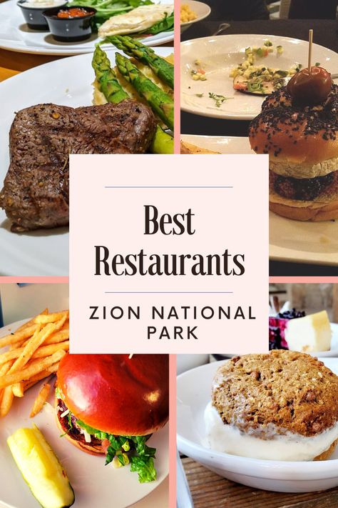 Best Restaurants Near Zion National Park, Places To Eat In Zion National Park, Zion Restaurants, Zion Utah, Bryce National Park, Zion Park, Sister Trip, Cedar City Utah, Zion Canyon