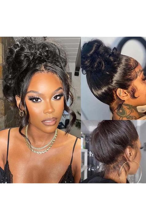 Nicy 360 Transparent Lace Body Wave Wig Remy Human Hair Updo Pre Plucked Glueless Frontal Wigs Hair Extrenstion with Baby Hair (nature black, 18inch) Plucked Wig, Wave Wig, Wigs Hair, Lace Body, Body Wave Wig, Front Lace Wigs Human Hair, Hair Updo, Hair Lace, Baby Hair