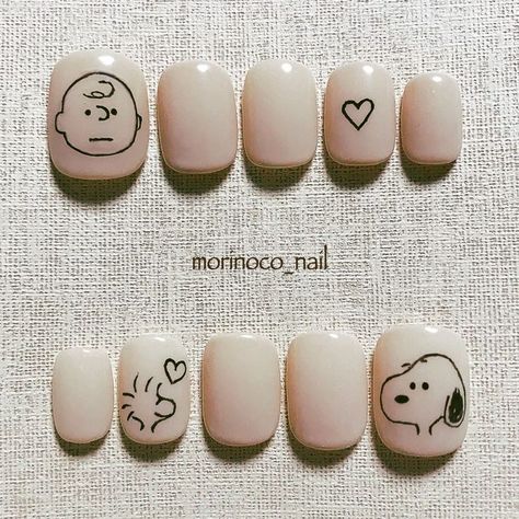 Snoopy Nails, Kids Nail Designs, Asian Nails, Cute Simple Nails, Cute Nail Art Designs, Minimal Nails, Blush Nails, Really Cute Nails, Soft Nails