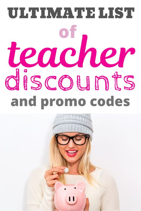 Ultimate List of Teacher Discount Programs and Promo Codes Digital Lesson Plans, Discounts For Teachers, Incentive Programs, Classroom Rewards, Teacher Discounts, First Year Teachers, Disney Hotels, Love Teacher, Free Teacher