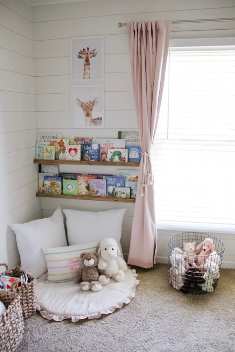 Nursery Clothing Rack Ideas, Flower Decorations For Bedroom, Cute Playroom Ideas Small Spaces, Toddler Big Girl Room Ideas, Toddler Room Organization Girl, Nursery Play Corner, Toddler And Baby Shared Room Girls Ideas, Toddler Girls Shared Room, Toddler Girl Dresser Decor