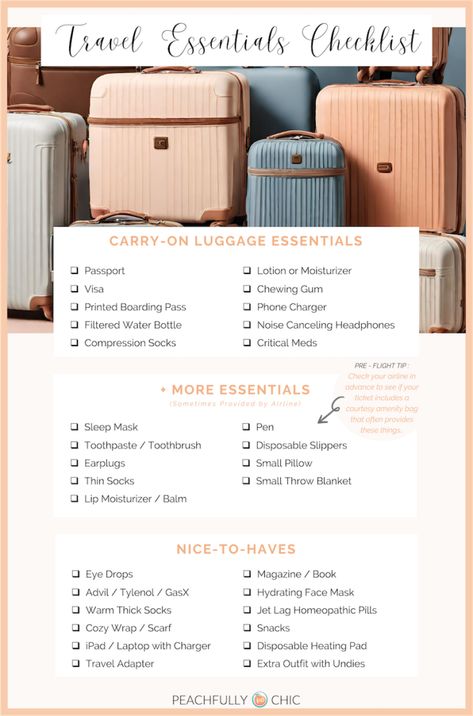 Carry-on Essentials Packing List Luggage Packing List, Luggage Essentials, Carry On Essentials, Chicago Travel Guide, Packing Essentials List, Travel Life Hacks, Carry On Packing, Packing Luggage, Packing Checklist