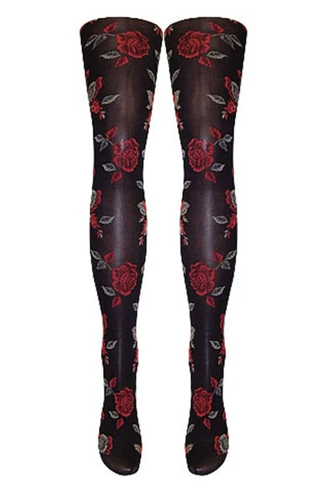 These are a welcome return to our collection. These constantly are one of best selling lines and often we cannot keep up with demand. A lovely embossed rose tights that are fitting for any occasion.    Exported By ExportYourStore :) SKU:255993799105_3137* Red Rose Outfit, Rose Clothes, Gothic Tights, Funky Tights, Cool Tights, Floral Tights, Patterned Tights, Seductive Clothes, Fashion Tights