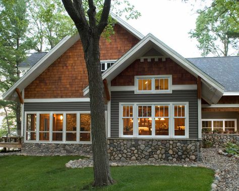 Cedar Siding Exterior, Cedar Shingle Siding, Green Siding, Home Remodeling Exterior, Lake Houses Exterior, Exterior Home Design, Siding Options, Cedar Shakes, Craftsman Exterior